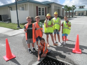  Eco-Kids recently installed drain markers. 